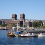 Oslo Town Hall from the Oslofjord